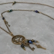 Vintage náhrdelník Smaragdové Hodiny